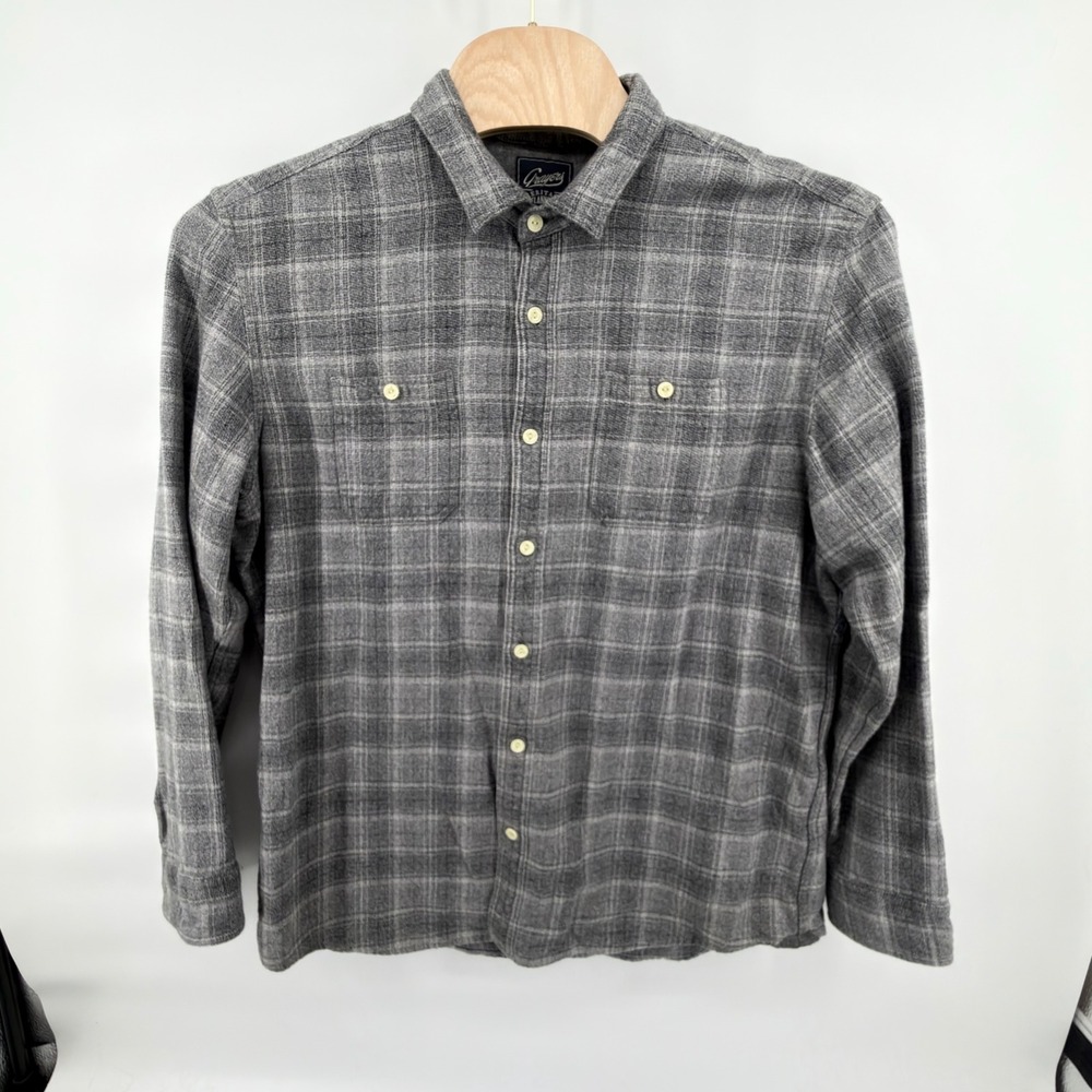 Grayers Heritage Flannels Mens XXL Gray Plaid Button Up Long Sleeve Cotton Shirt